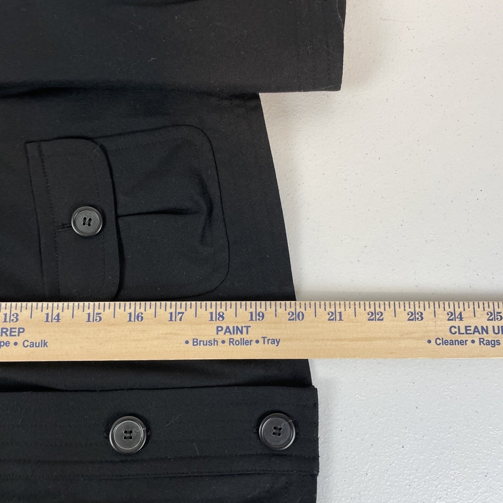 J Crew Jacket Women's Size 4 Black Henley Neck Wool Lined Office Career Short‎ - Picture 7 of 10